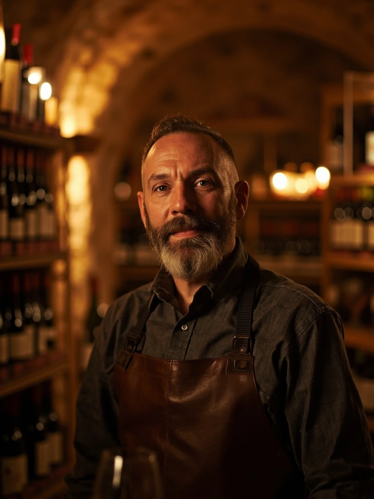 Head sommelier Joan Casademont in the 1903 wine cave